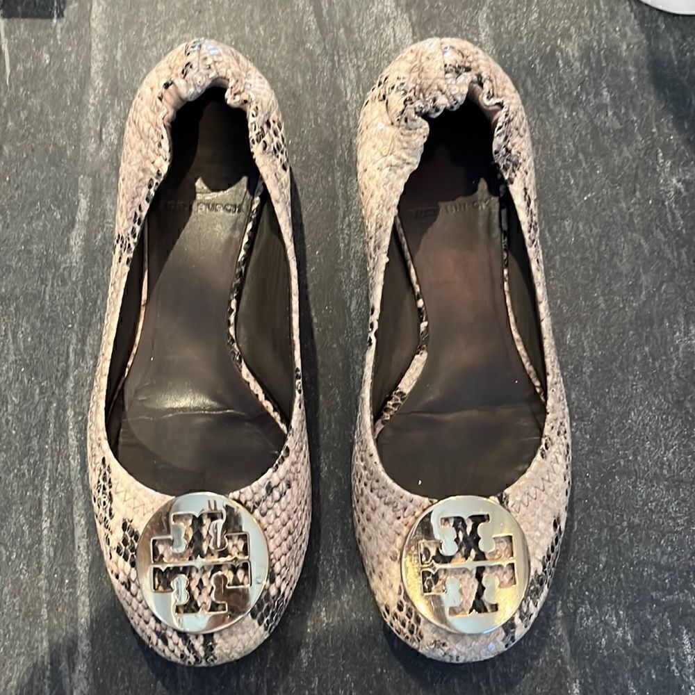 Tory Burch Snakeskin Flats